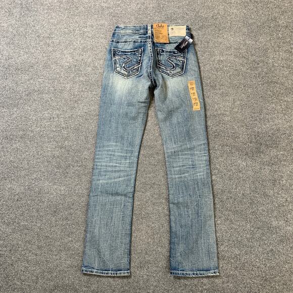 Silver Jeans Womens 25 Light Denim Suki High Baby Bootcut Well Defined Curve - Picture 9 of 12